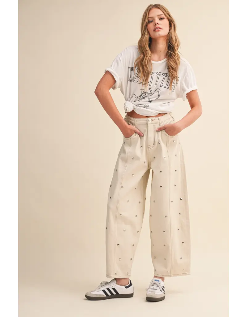 Serena Studded Barrel Jeans