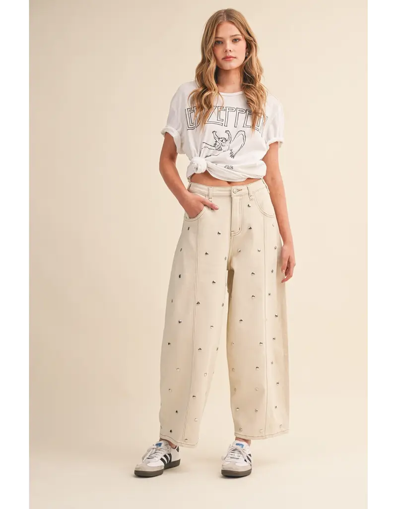 Serena Studded Barrel Jeans