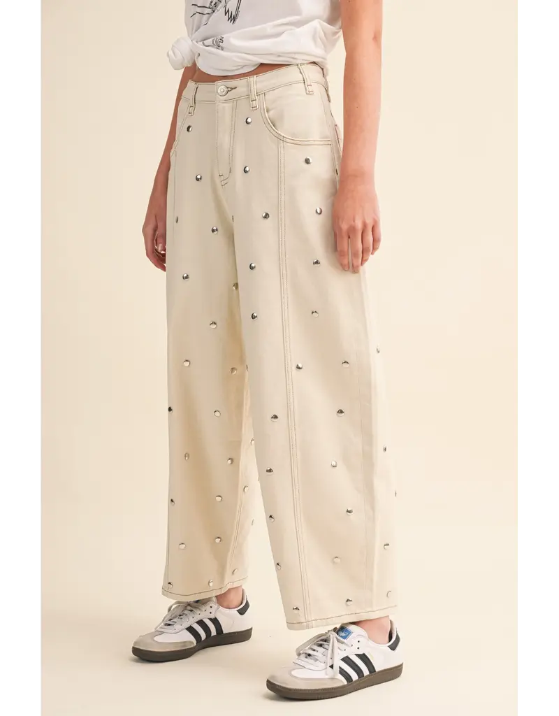 Serena Studded Barrel Jeans