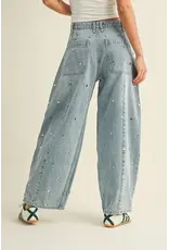 Serena Studded Barrel Jeans