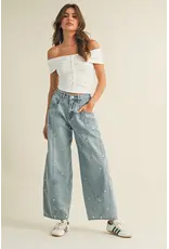 Serena Studded Barrel Jeans