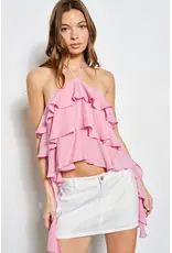Pretty Garbage Bori Frill Halter Top