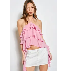 Pretty Garbage Bori Frill Halter Top