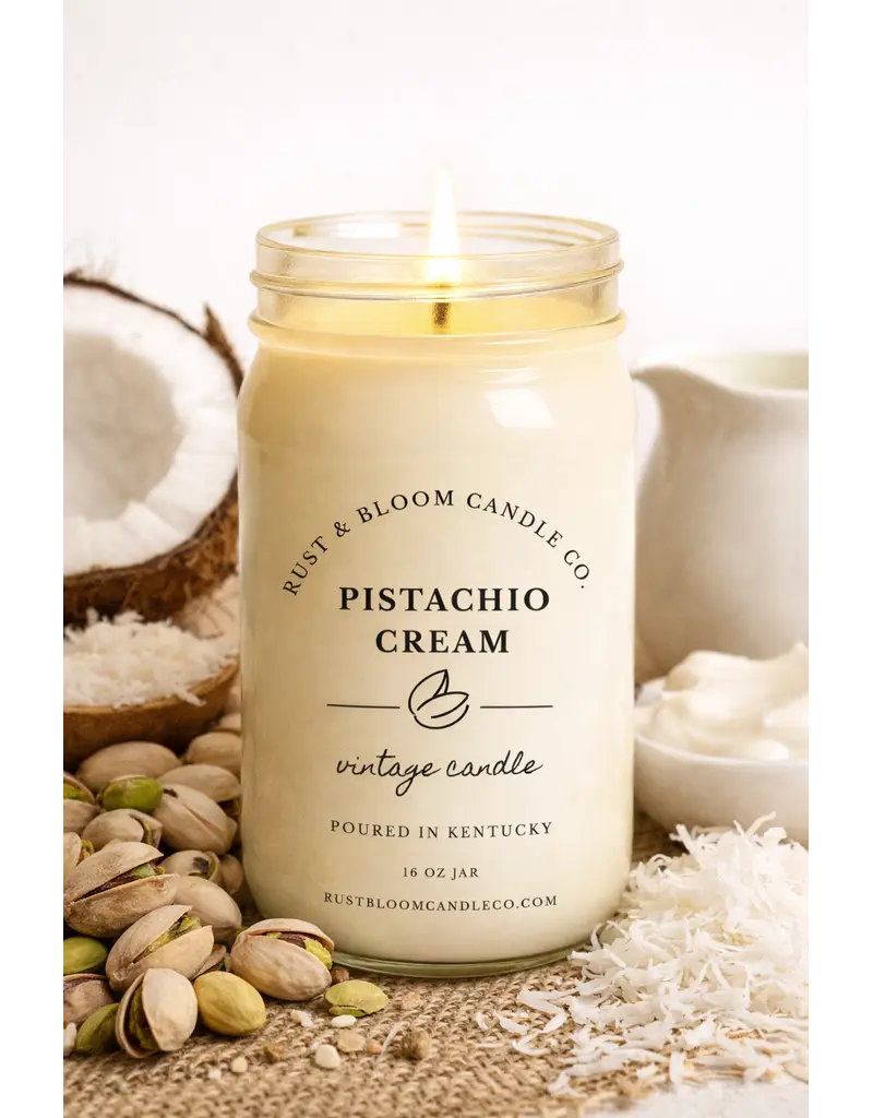 Rust & Bloom Candle Co Pistachio Cream Candle