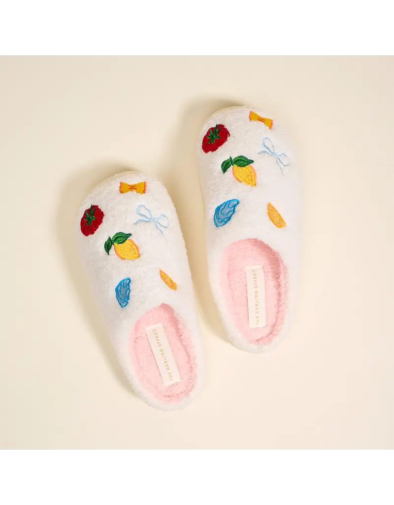 Italian Summer Fuzzy Indoor/Outdoor Slippers