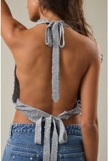 Le Lis Shira Sparkle Knit Halter Top