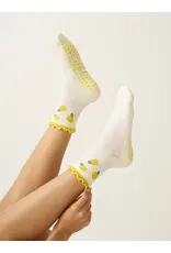 Effortless Club Lemon Ruffle Grippy Socks