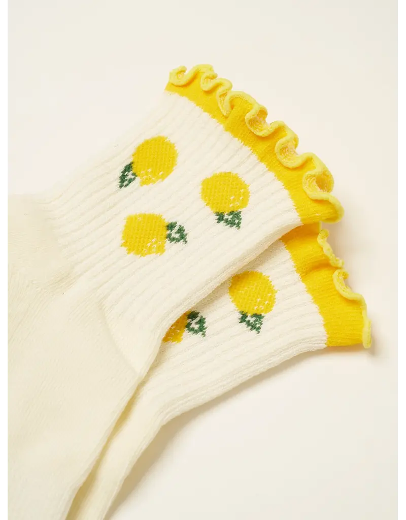 Effortless Club Lemon Ruffle Grippy Socks