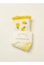 Effortless Club Lemon Ruffle Grippy Socks