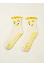 Effortless Club Lemon Ruffle Grippy Socks