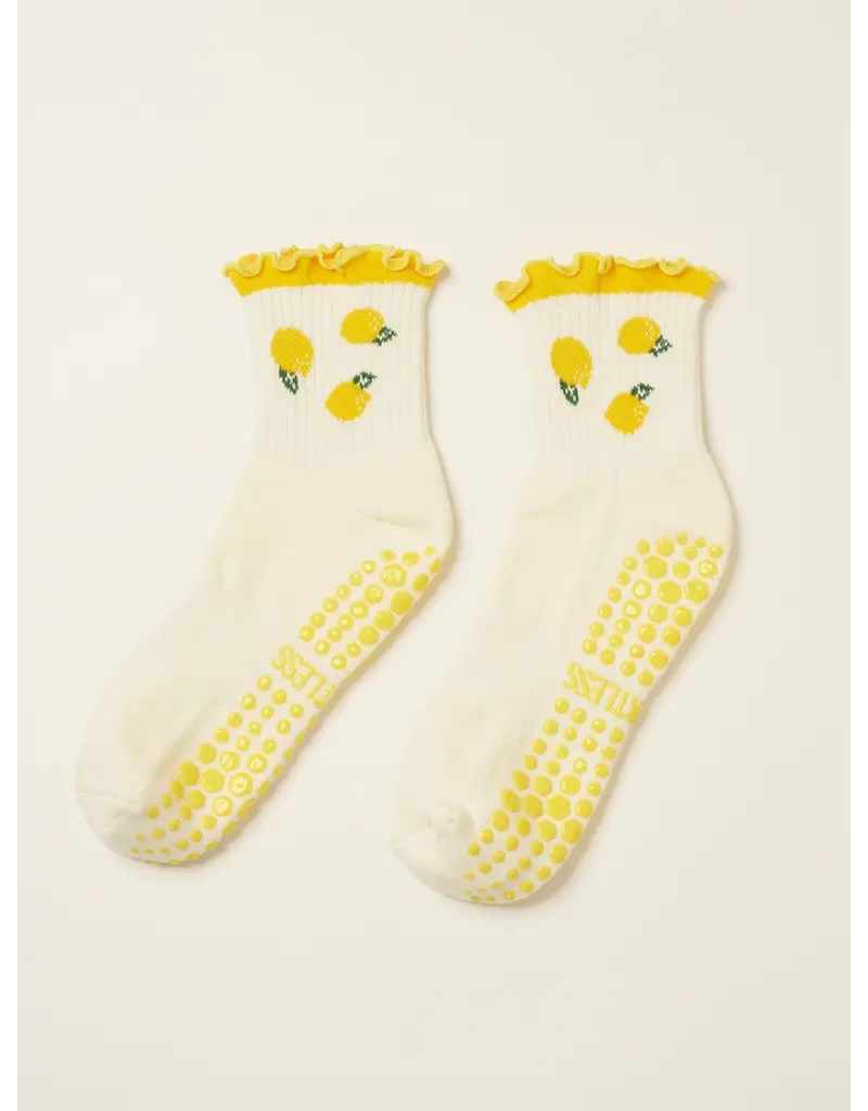Effortless Club Lemon Ruffle Grippy Socks