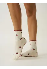 Effortless Club Little Cherry Petal Grippy Socks