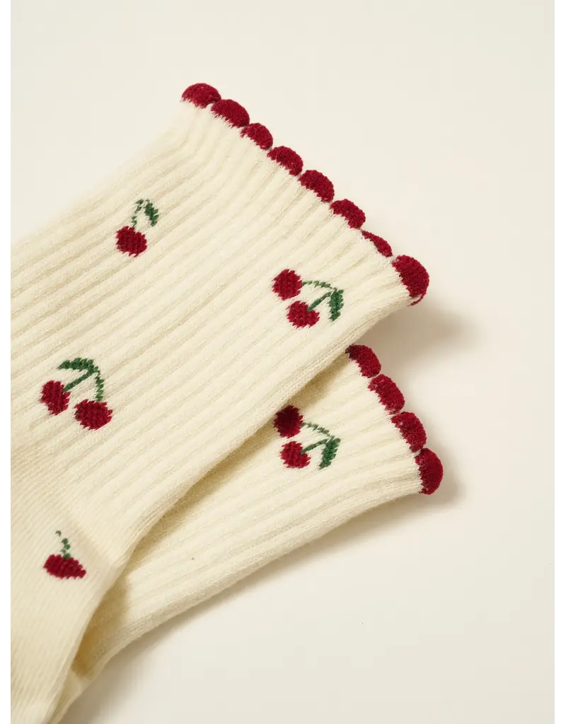 Effortless Club Little Cherry Petal Grippy Socks