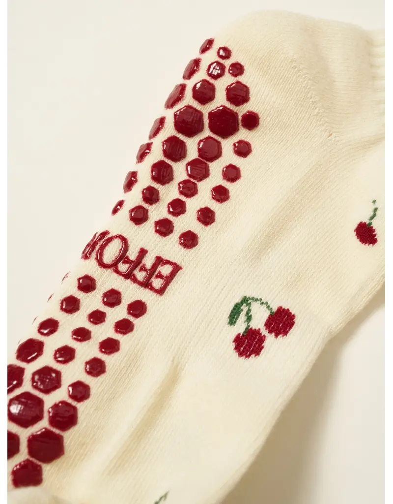 Effortless Club Little Cherry Petal Grippy Socks