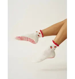 Effortless Club Strawberry Ruffle Grippy Socks