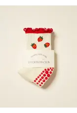 Effortless Club Strawberry Ruffle Grippy Socks