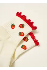 Effortless Club Strawberry Ruffle Grippy Socks