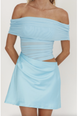 Isabella Mesh & Satin Mini Dress