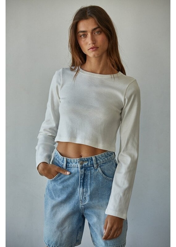 By Together Cotton Round Neck Crop Top *2 colors*