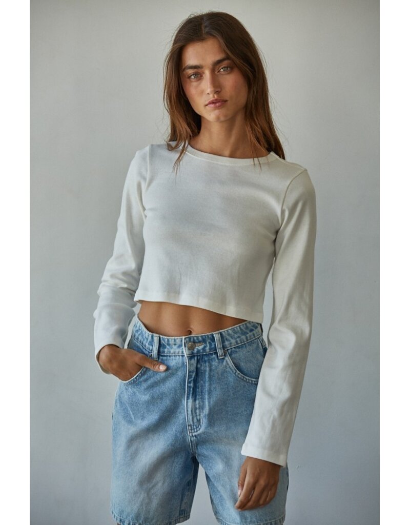 By Together Cotton Round Neck Crop Top *2 colors*