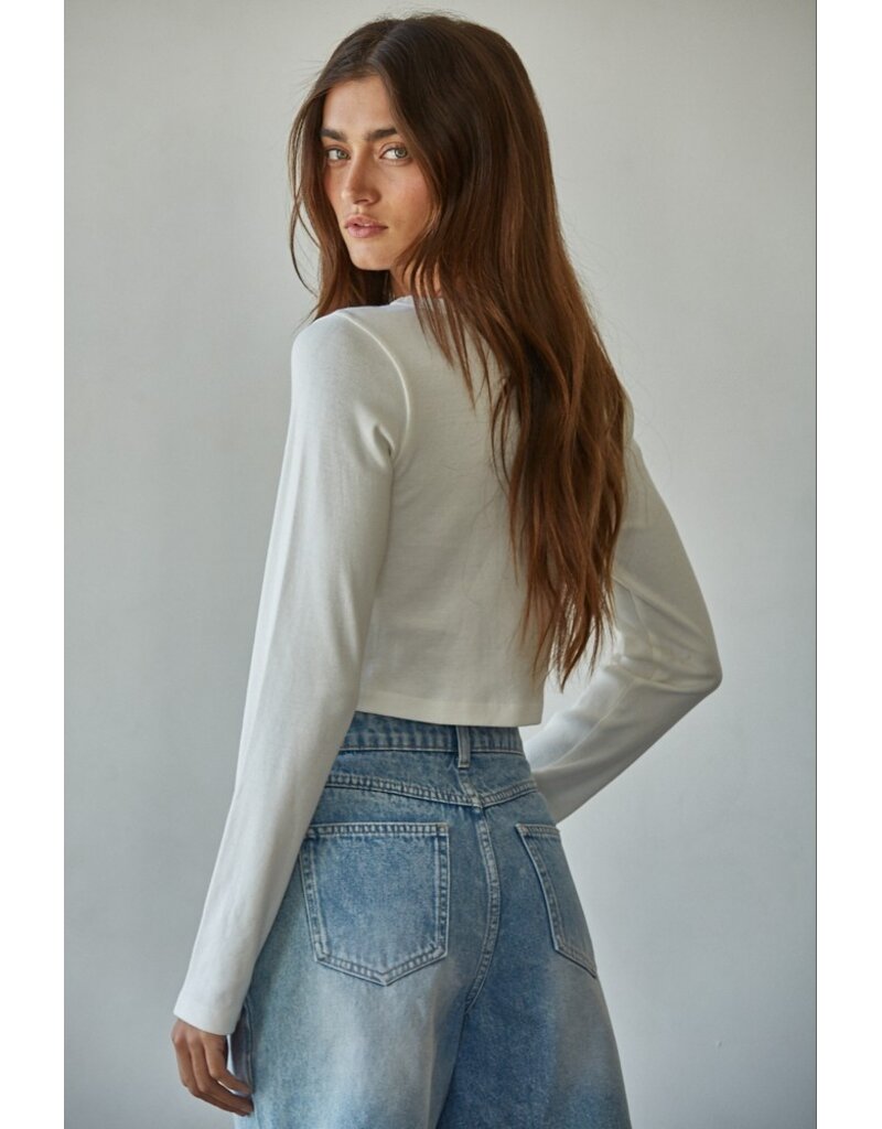 By Together Cotton Round Neck Crop Top *2 colors*