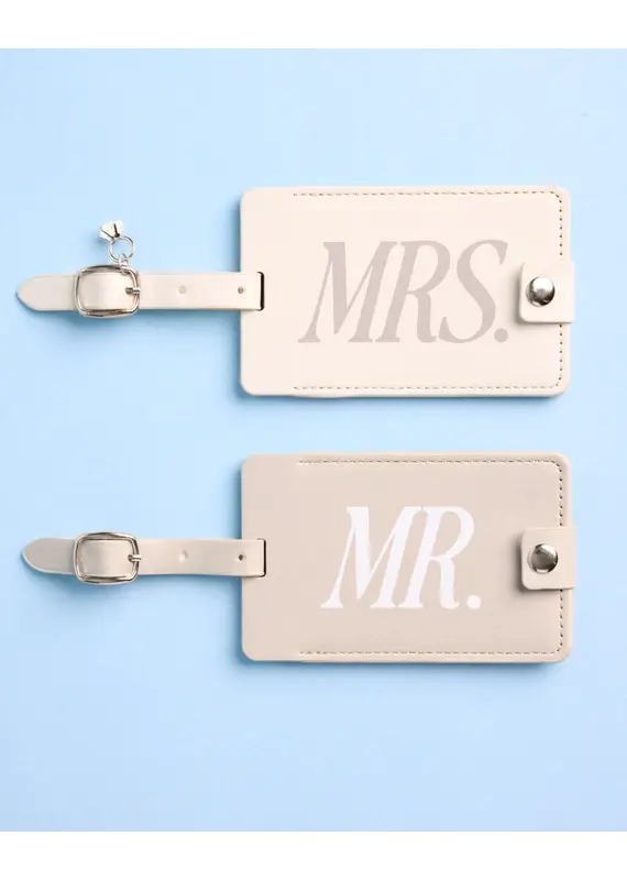 xo, Fetti Mr & Mrs Luggage Tags