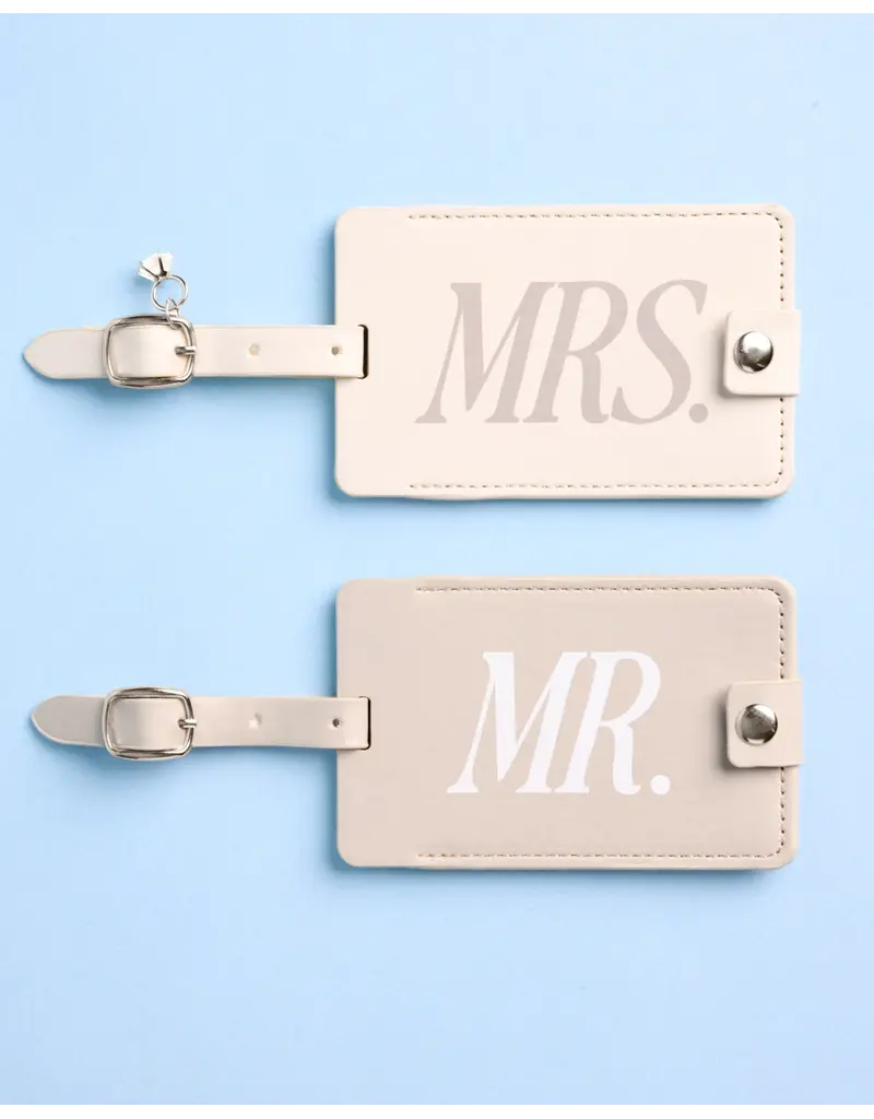 xo, Fetti Mr & Mrs Luggage Tags