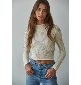 By Together Seamless Stretchy Patterned Mesh Top