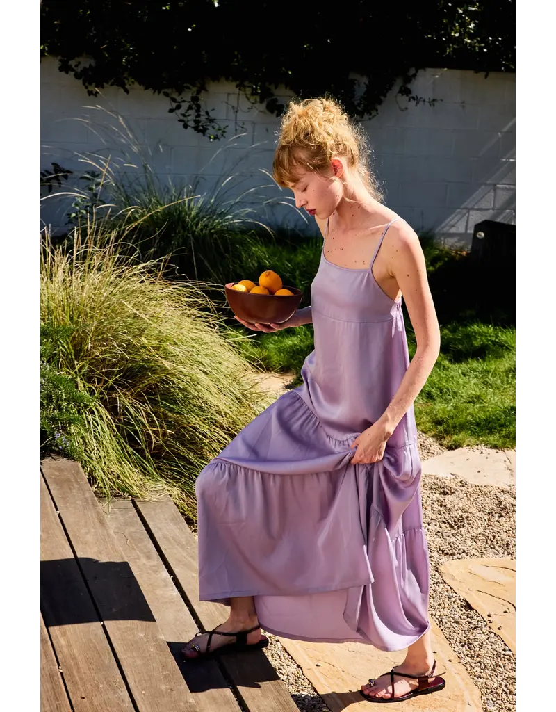 Lilac Square Neck Maxi Dress