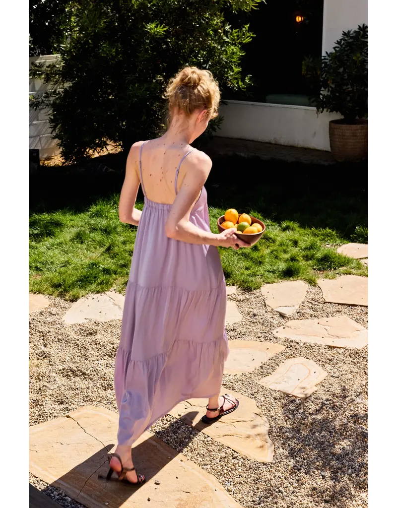 Lilac Square Neck Maxi Dress