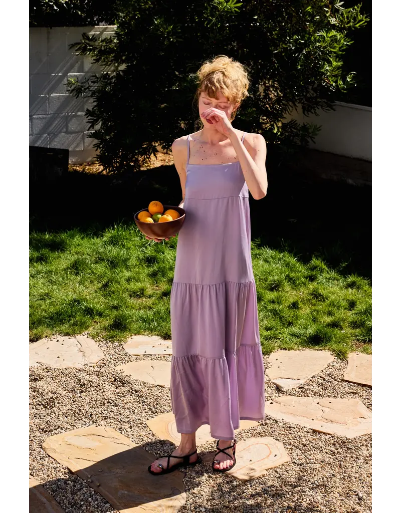 Lilac Square Neck Maxi Dress