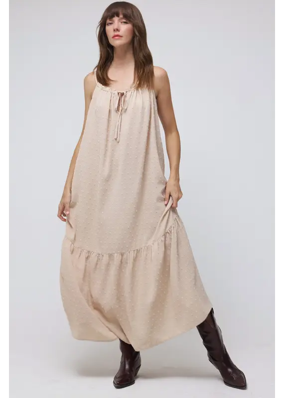 Texas Tie-Front Tiered Maxi Dress