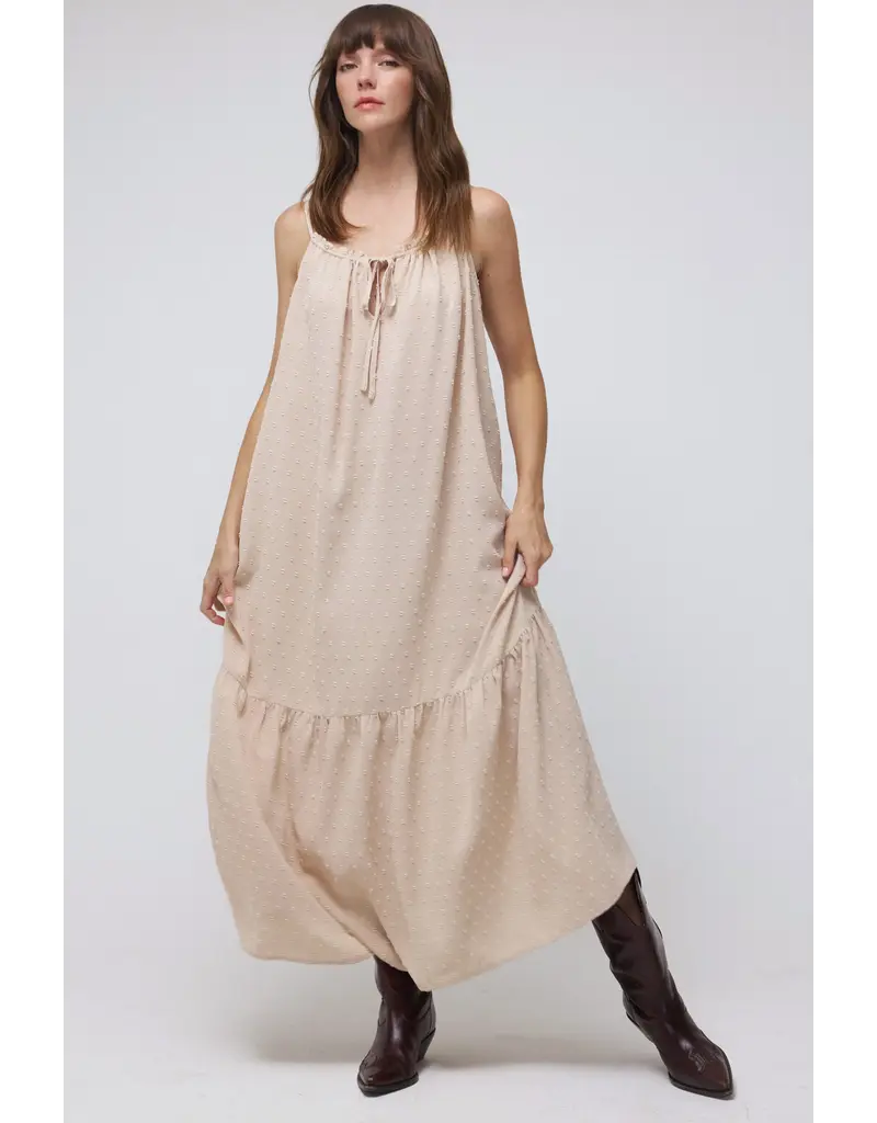 Texas Tie-Front Tiered Maxi Dress