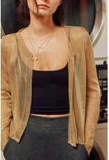 Becky Buttonless Metallic Cardigan
