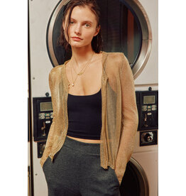 Becky Buttonless Metallic Cardigan