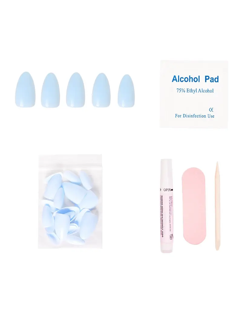 Glamnetic Blueberry Milk Press-On Nails