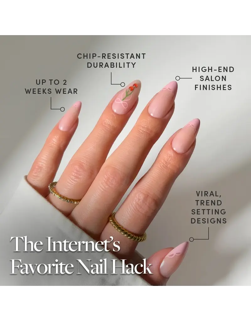 Glamnetic Cherry Bow Press-On Nails