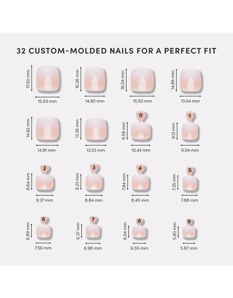 Glamnetic Creamer Press-On Pedicure