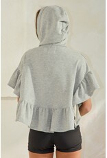 Reese Ruffled Hoodie Crop Top