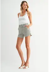 Just Black Denim High Rise Utility Cargo Short