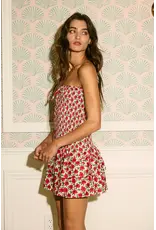 Dahlia Drop Waist Smocked Strapless Mini Dress