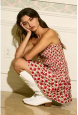 Dahlia Drop Waist Smocked Strapless Mini Dress