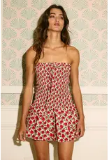 Dahlia Drop Waist Smocked Strapless Mini Dress