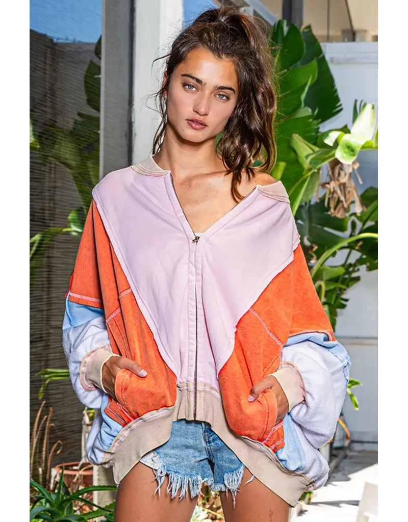 Mackenzie Colorblock Oversized Sweatshirt