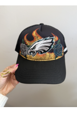 Pro Standard Philadelphia Eagles Fire & Roses Trucker Hat