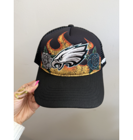 Pro Standard Philadelphia Eagles Fire & Roses Trucker Hat