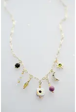 Jill Makes Dainty Flower Beaded Charm Necklace