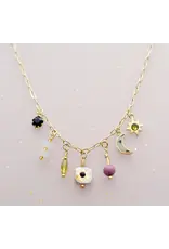 Jill Makes Dainty Flower Beaded Charm Necklace