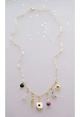 Jill Makes Dainty Flower Beaded Charm Necklace