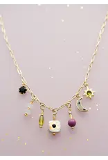 Jill Makes Dainty Flower Beaded Charm Necklace